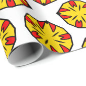 ラディアントイエロー&レッドフローラバースト ラッピングペーパー (ロールコーナー)