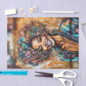 ラディアントエボニー油スリック女王デクページ紙 薄葉紙 (クラフト)