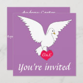 ラディアントオーキッドのダックウェディング招待状 招待状 (正面/裏面)