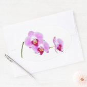 ラディアントオーキッドクローズアップ写真 楕円形シール (封筒)