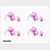 ラディアントオーキッドクローズアップ写真 楕円形シール (シート)