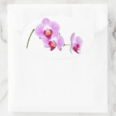 ラディアントオーキッドクローズアップ写真 楕円形シール (バッグ)