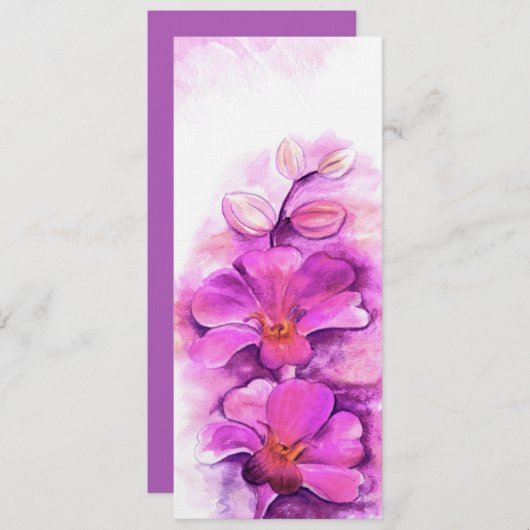 ラディアントオーキッドスタイル化結婚された芸術のディナーメニュー メニュー (正面/裏面)