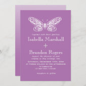 ラディアントオーキッドバタフライ結婚式招待状 招待状 (正面/裏面)