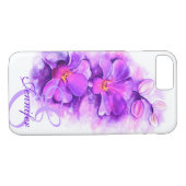 ラディアントオーキッドパープルアートフローラ Case-Mate iPhoneケース (裏面(横))