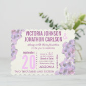 ラディアントオーキッド多肉性モダンタイポグラフィ結婚ズ 招待状 (スタンド正面)