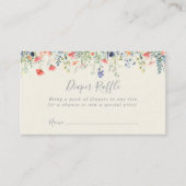 ラディアントカラー数々のワイルドフラワーおむつラッフルチケット エンクロージャーカード (正面)