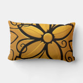 ラディアントゴールデンイエローフローラデザイン ランバークッション (裏面)