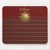 ラディアントゴールデンサンオンレッドマウスパッド マウスパッド (正面)