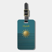 ラディアントサンオンティール（緑がかった色）ラゲージタグ ラゲッジタグ (正面縦)