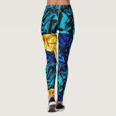 ラディアントシルクブルー&金ゴールドレギンス レギンス (裏面)