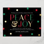 ラディアントシーズンフォイルビジネスホリディポストカード 箔招待状ポストカード (正面)