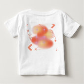 ラディアントスターバースト抽象デザイン ベビーTシャツ (裏面)