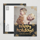 ラディアントスノーフレークスホリデーフォトカードポストカード シーズンポストカード (正面/裏面)