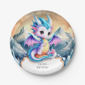 ラディアントハッピードラゴン誕生日 ペーパープレート (正面)