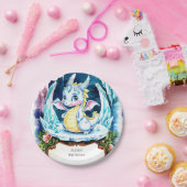 ラディアントハッピードラゴン誕生日 ペーパープレート (パーティー)