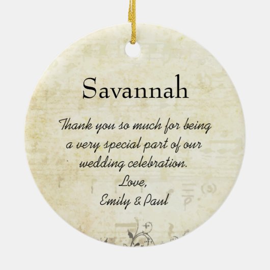 ラディアントパープルハートリーフ結婚の木 セラミックオーナメント (裏面)