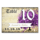 ラディアントパープルハートリーフ結婚の木 テーブルナンバー (正面)