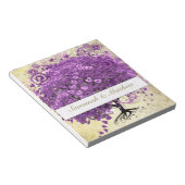 ラディアントパープルハートリーフ結婚の木 ノートパッド (アングル)