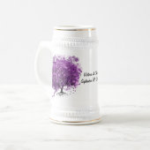 ラディアントパープルハートリーフ結婚の木 ビールジョッキ (正面左)