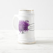 ラディアントパープルハートリーフ結婚の木 ビールジョッキ (正面左)
