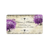 ラディアントパープルハートリーフ結婚の木 ラベル (正面)