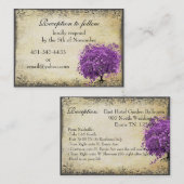 ラディアントパープルハートリーフ結婚の木 名刺 (正面/裏面)