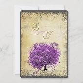 ラディアントパープルハートリーフ結婚の木 招待状 (正面)