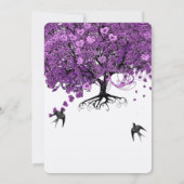 ラディアントパープルハートリーフ結婚の木 招待状 (裏面)