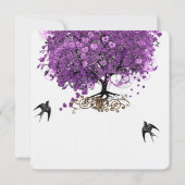 ラディアントパープルハートリーフ結婚の木 招待状 (裏面)