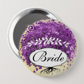 ラディアントパープルハートリーフ結婚の木 缶バッジ (正面&裏面)