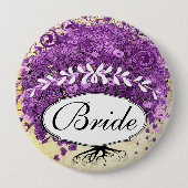 ラディアントパープルハートリーフ結婚の木 缶バッジ (正面)