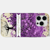 ラディアントパープルハートリーフ結婚の木 Case-Mate iPhoneケース (裏面 (横))