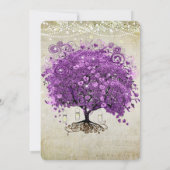 ラディアントパープルメイソンジャンプルホタルハートリーフの木 招待状 (裏面)