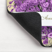 ラディアントパープルロマンチックハート結婚リーフ マウスパッド (コーナー)