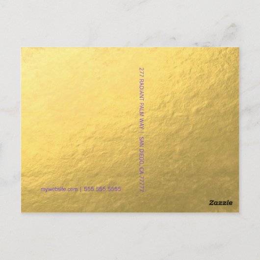 ラディアントパームツリーはがき ポストカード (裏面)