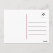 ラディアントピンクティーバラはがき ポストカード (裏面)