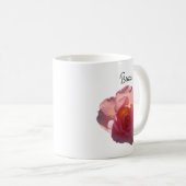 ラディアントピンクティーバラパーソナライズされたマグカップ コーヒーマグカップ (正面右)