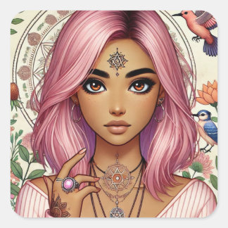 ラディアントピンクドリームオーラステッカー スクエアシール