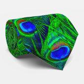 ラディアントピーコックフェザーズアートデザイン ネクタイ (ロール)
