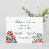 ラディアントピーニーブーケリハーサルディナー 招待状 (スタンド正面)