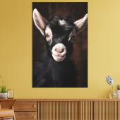 ラディアントフルカラー詳細ベビーヤギポートレート キャンバスプリント (インサイチュ (リビング))