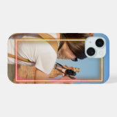 ラディアントフレーム1枚の写真iPhoneケース iPhone 15ケース (裏面横)