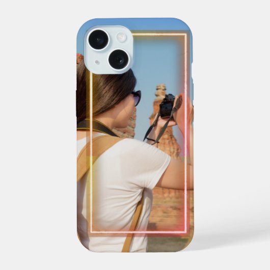 ラディアントフレーム1枚の写真iPhoneケース iPhone 15ケース (裏面)