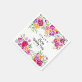 ラディアントフローラグリーン80thバースデーパーティー スタンダードカクテルナプキン (角)