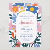 ラディアントフローラジョイ誕生日 招待状 (正面/裏面)