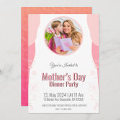 ラディアントフローラブリスアートオブ母ラブドーター 招待状 (正面/裏面)