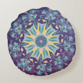 ラディアントフローラマンダララウンド装飾用クッション ラウンドクッション (裏面)