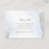 ラディアントブルーの植物の願い井戸結婚の エンクロージャーカード (正面)