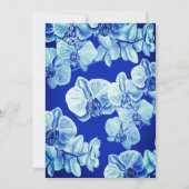 ラディアントブルーオーキッドフラワーズブライダルシャワー 招待状 (裏面)